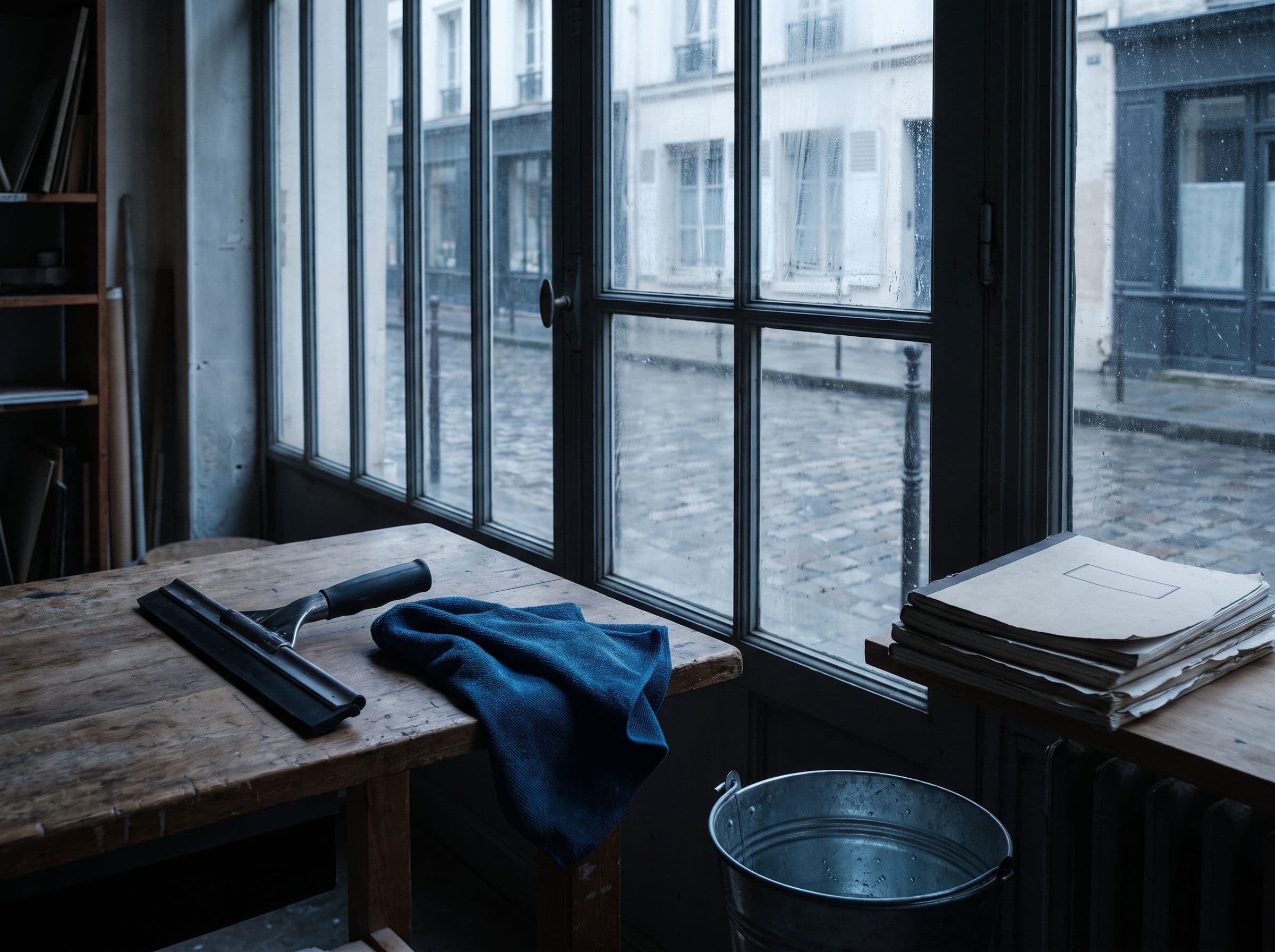 Comment eviter les traces lors du nettoyage des fenetres avec une raclette